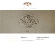 Tablet Screenshot of magicians-scrapbook.co.uk